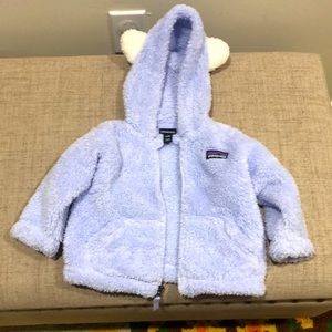 Patagonia baby boys fleece jacket blue 3-6 months